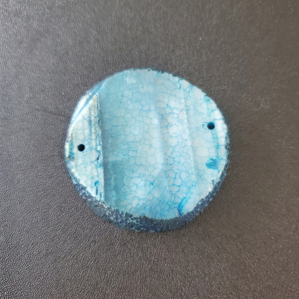 Agate geode slice pendant bead B1